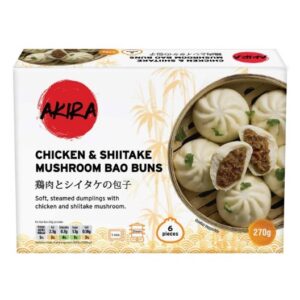 AKIRA CHICKEN SHITAKE MUSHROOM BAO BUNS 16X270G