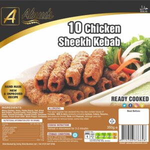 Abuu's Chicken Sheekh Kebab 10pcs x 15pkts