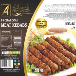 Abuu's Meat Charcoal Kebabs 15 packet x 15 pieces