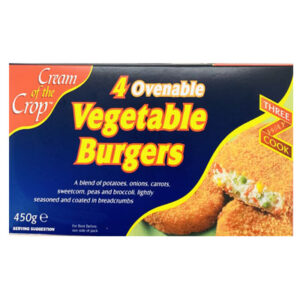 Cream Of The Crop Ovenable Veg Burgers 12x450G