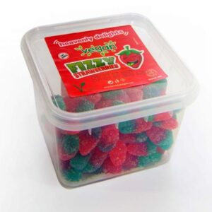 HEAVENLY DELIGHT FIZZY STRAWBERRIES 150gX12TUBS