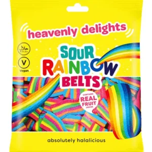 HEAVENLY DELIGHT VEGAN SOUR R'BOW BELTS 12x150G