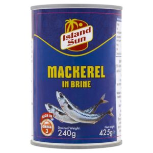 Island Sun IS canned Mackerel in brine 24 x 425g