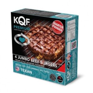 KQF Beef Jumbo Burger Usa 4pcs x 12pkts PM ?3.99