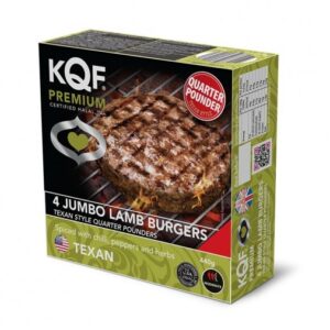 KQF Lamb Jumbo Burger Usa 4pcs x 12pkts PM ?3.99