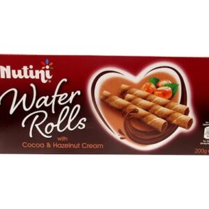 NUTINI COCOA & HAZELNUT WAFER ROLLS 200GX24