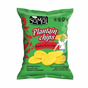 SAMAI PLANTAIN CHIPS SMOKED SWEET CHILI 6X75G