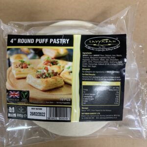 Tayyabah Puff Pastries Round 4'' 12x350g