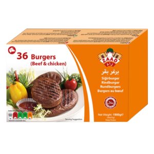 Zaad 36 Beef Burgers 4X1980g