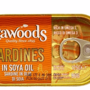 CAWOODS SARDINES IN SOYA OIL 50X125G