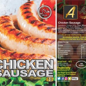 Abuu's Chicken Sausages 10 x 15pkts