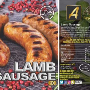Abuu's Lamb Sausages 10 x 15pkts