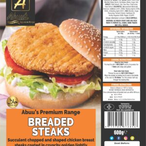 Abuu's Breaded Chicken Steaks 600g x 12