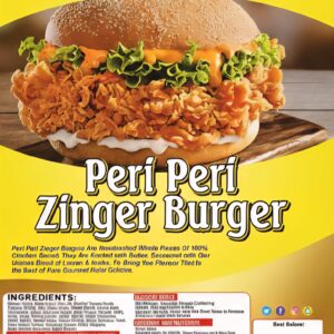 Abuu's Peri Peri Zinger Burger 500x12 PKTS