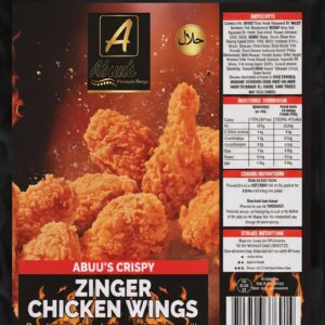 Abuu's Crispy Zinger Chicken Wings 600g x 12pks