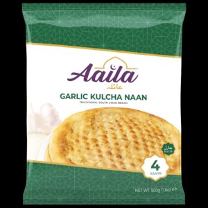 AAILA GARLIC KULCHA NAAN 12X500G (4PCS)