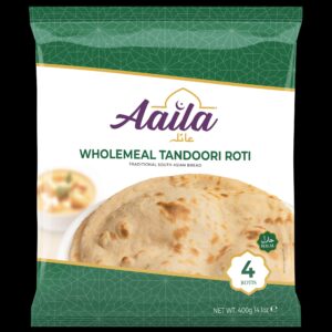 AAILA WHOLEMEAL TANDOORI ROTI 24X400GMS (4PCS)